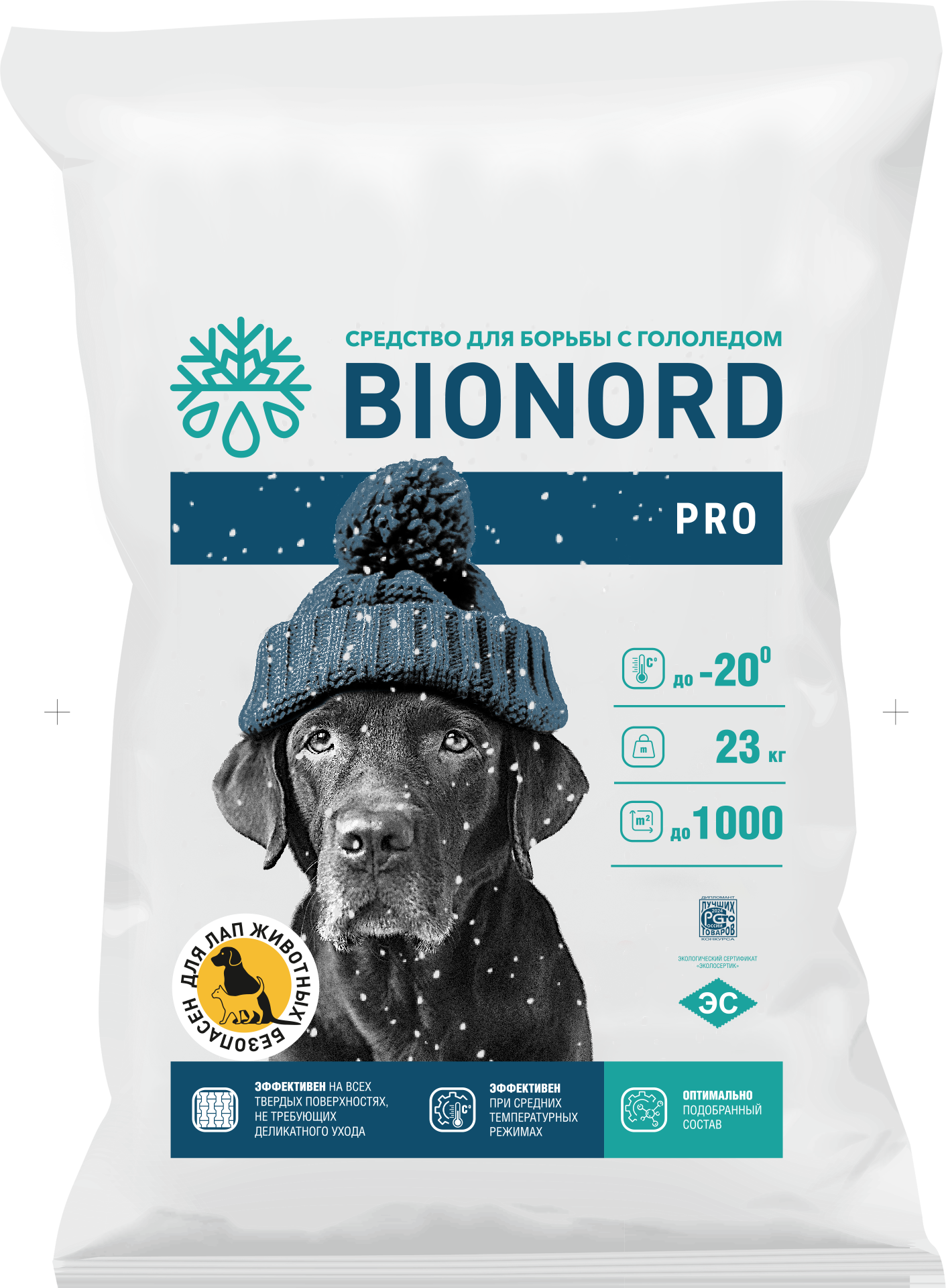 Противогололедный реагент BIONORD PRO 23кг